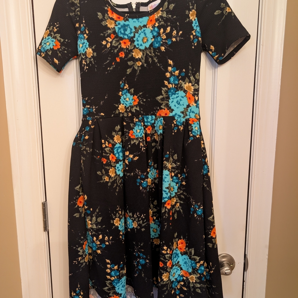 Floral Amelia Dress - Black and Blue